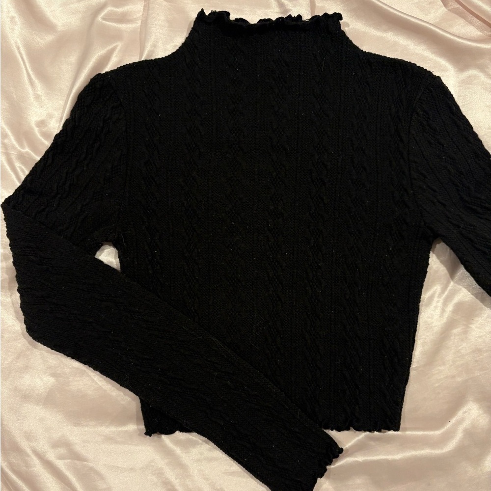 Forever 21 Black Cowl Neck Sweater